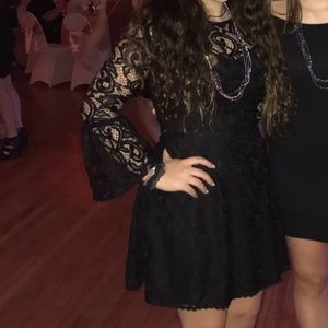 Black lace dress
